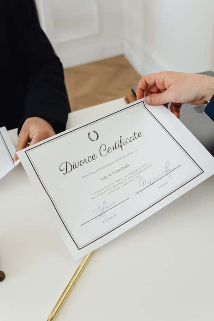 A Person Holding a Divorce Certificate